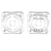 2pcs Trianglelab Transparent Gearbox Cover for Prusa MK4 - Text and No Text Version