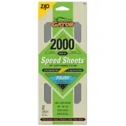 Speed Sheets 3-2/3 In. X 9 In. 2000 Grit Very Fine Hook and Loop Sand Paper (5-P