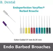 Dental Endo Barbed Broaches Endodontic Endoperfection – Color-Coded, 10/Pk USA
