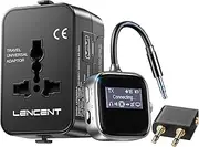 LENCENT Airplane Adapter Bluetooth 5.3 Transmitter & Receiver + Universal Travel Power Adapter with USB-A USB-C Port, International Travel Essential Combo for Inflight, Bussiness Trip, Cruise