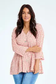 Button Through Top--THRE-39692