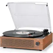 Vinyl Record Player with Speakers Vintage Turntable for Vinyl Records Belt-Dr...