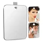 Unbreakable Mirror Pc Handheld Anti-fog Hanging with Adhesive Hook for Travel