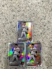 2021 Bowman Chrome Draft Grayson Rodriguez 3 Card Prospect Refractor Lot