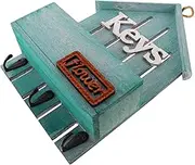JECOMPRIS Rustic House Shape Key Holder Flower Container Wall Hanging Storage Rack for Home Coffee Bar Decor Elegant Design Multi Functional Key Organizer Vintage