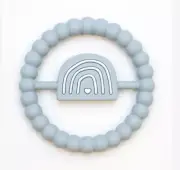Silicone Baby Teether Rainbow Ring Color Sky