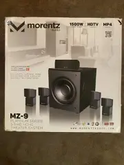 Morentz Audio MZ-9 Platinum Series 5.1 HD Home Theater System - 1500W- MP4- NEW