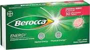 Berocca Energy Multivitamin with B Vitamins: B3, B6, B12, Vitamin C, Zinc, Calcium and Magnesium, to Support Physical Energy and Energy Levels, Berry Flavour, 30 Effervescent Tablets