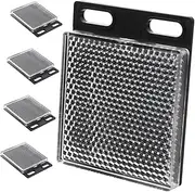 BRIGHTFUFU 5pcs Reflector for Photoelectric Systems Retro Reflective Panel for Building Construction Sites Vehicle Security Outdoor Alarm Systems