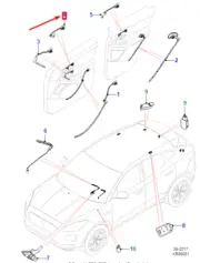 JAGUAR E-PACE X540 Right Front Door Release Lever Light J9C30707 NEW GENUINE
