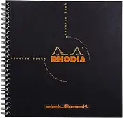 Rhodia Wirebound 2-in1 Notepad & Notebook Dot Grid Reverse Book, Black