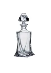 Barski European Glass Crystalline Whiskey/Liquor Decanter W/ Stopper- 17 Oz.
