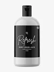 The Diamond Life Home "REFRESH" Luxe Linen Wash, Natural Laundry Detergent -Sweet Grass & Aloe Hyper-Concentrated | High Efficiency & Standard Machine Washing | Nontoxic, Biodegradable | Stain & Odor