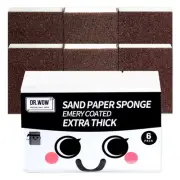 6-Pack Carborundum Heavy Duty Scouring Sponges - Fiberglass-Free Nano Rust Er...