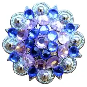 76HS 16 Hilason Western Berry Conchos Glass Rhinestones Bling 1.5" Cowgirl