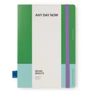 Any Day Now Sky & Green Bound Dot Grid Notebook A5 Writing Journal 192 Pages