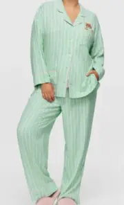NWT PETER ALEXANDER LADIES CAT THEME FLANNEL PYJAMA SET SIZE 1+ / AU 16 - 18