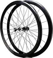 [ZECHAO] Road Bike Wheelset 700C,Super Light 40mm Disc Rim V-Brake Palin Bearings Hub Quick Release 20/24 Holes Freewheel Rim 7-12 Speed Wheelset (Color : A, Size : 700c)