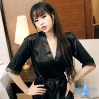 在飛比找Yahoo奇摩購物中心優惠-慾望巴黎 B3274 情趣内衣女透明薄紗性感蕾絲睡衣浴袍夜店