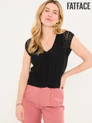 FatFace Florence Black Knitted Tank (AK4306) | $114