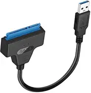 PKOUVOO USB to SATA Cable USB 3.0 to SATA III Hard Driver Adapter Super Speed 2.5" Hard Disk Drive SSD for Windows XP/Vista/7/8/10 and Mac 0S ECC