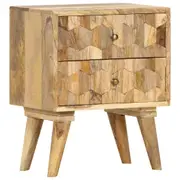 Fin Bedside Table Drawer Side Table Nightstand Storage Cabinet Bedroom