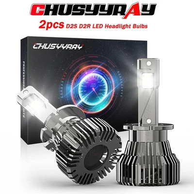 D2S D2R LED Headlight Bulbs 38000LM 6000K Super White HID Xenon Conversion Kit (for: Volvo)