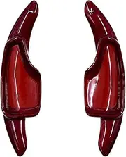 Car Steering Wheel Shift Paddles for C&orvette C7 2015-2019 Camaro 2016-2020 Carbon Fiber Shift Paddle Car Steering Wheel DSG Paddle Shifter Extension HTEOPOEKFR(Fiberglass Red)