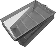 CATIEBYE Clear Cutlery Holder with Lid Portable Utensil Case for Forks Knives Spoons Chopsticks Multi Grid Design for During Holidays Buffets and Events