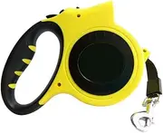 BUGUUYO Retractable Dog Leash with LED Flashlight for Pets Automatic Telescopic Traction Rope Handle for Easy Braking System for Yellow