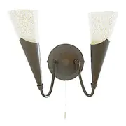 Gothic Indoor Wall Light 2Lt B22 in Bronze Superlux Lighting - R6412-2B-BR