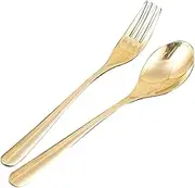 BELLIFFY Western Set Brass Cutlery Fork Spoon for Steak Tableware Restaurant Dinnerware and Party Cutlery