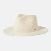 Brixton Caroline Packable Straw Hat Size: S 56 CM Bone