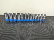 #ax684 Armstrong NEW SAE 1/2 Drive Deep Socket Set 3/8 - 1-1/8 12pcs GMTK