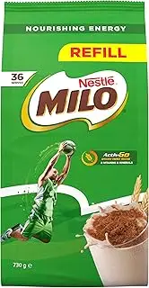 Milo Chocolate Malt Powder Softpack Refill Hot Or Cold Drink 730g