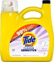 Tide Simply Clean & Sensitive Laundry Detergent Cool Cotton Scent 89 Loads 117oz