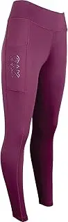 [AK Riding Sports] AK Oreo AKRS-6052-01 High Waist Breeches Breathable Full Seat Silicone Grip Breathable, Burgundy, XXS