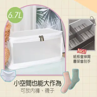 【MAMORU】無印風透明收納箱-6.7L(衣物收納/折疊收納箱/收納盒) OP2002 (3.5折)