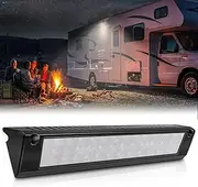 13" Exterior LED Flood Lighting Fixture,12V LED RV Porch Light Aluminum Exterior Lights, 6000K Super Bright for RVs Trailers Camper Truck Porches Towing