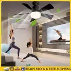 Modern Ceiling Fan with LED Light Remote Control (Black with Remote B) .