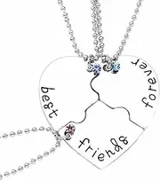 [HAMYUTA] Best Friend Necklaces Gifts for Birthday Christmas Bff Friendship Necklaces for Best Friends Matching Heart Necklace for Women Teen Girls Gift