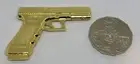 Thin Blue Line Coin, Police, All Gold Colour, 62mm, Firearm, 1 x Coin