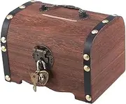 Safe Home Safe Treasure Chest with Lock Vintage Treasure Storage Box Piggy Bank Organizer Saving with Lock for Home