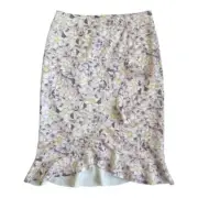 NEW! Anthropologie Skye Floral Ruffled Pencil Skirt (SIZE 10)