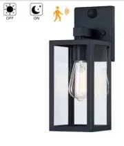 Martin 14.1” Motion Sensor Dusk To Dawn Outdoor Lantern Light Scone