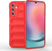 [JOJOBE] Soft TPU Protective Phone Case for Samsung Galaxy A25 5G Cover case Inner Soft Cushion, Drop-Proof Anti-Crack Case Compatible with Samsung A25-Red