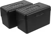 PLAFOPE Organize Your Stationery Plastic Note Card Storage Box Lockable Lid Index Card Holders Case