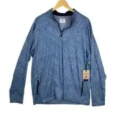 NWT Chubbies Blue Palm Movement Quarter Zip Performance Pullover Size X-Large