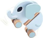 Vaguelly Dorable Elephant Shape Pull-Along Toy Boys and Girls Walking Toy Educational Plaything for Toddlers