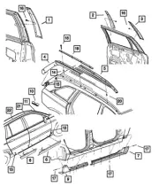 Genuine Mopar Front Sill Cladding Right UB08CJMAC